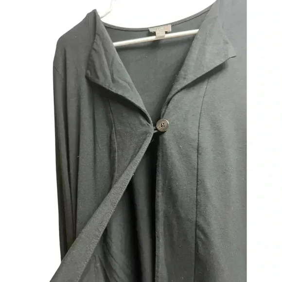 J.Jill Wearever Collection Jacket Blazer Black Stretch Large One Button - Picture 4 of 7